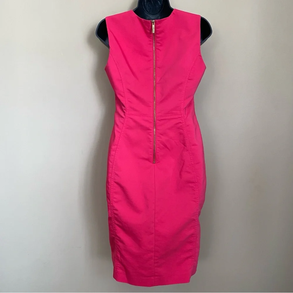 Calvin Klein Hot Pink Sleeveless Sheath Dress - Picture 2 of 9